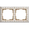 WL07-Frame-02 Рамка на 2 поста Werkel Antik, белое золото
