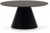 160566 Журнальный столик Wilshire из закаленного стекла и металла с матовой черной отделкой, Ø 80 см La Forma (ex Julia Grup) арт.160566