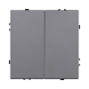 EC-025GY Выключатель кнопочный 2-клавишный 10А/250В серый Kollinger Eclipse EC-025GY