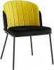 УТ000035576 Стул Дабл велюр черный с желтой вставкой Stool Group УТ000035576