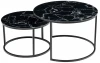 RF 0375 Набор кофейных столиков Tango чёрный мрамор с чёрными ножками, 2шт Bradex Home RF 0375