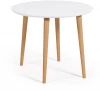 150711 Стол обеденный La Forma (ex Julia Grup) Oqui (Белый/ МДФ,Дерево,Бук)