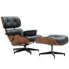 FR 0016-17 Кресло EAMES LOUNGE CHAIR чёрный и оттоманка EAMES LOUNGE CHAIR чёрная