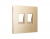 AP6121 Лицевая панель для Ethernet RJ-45/телефонной RJ-11 двойной розетки (шампань) Ambrella Volt QUANT AP6121