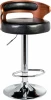 1018-LMZ FRED, цвет сиденья черный, цвет каркаса сиденья коричневое дерево, цвет основания хром Стул барный DOBRIN FRED (коричневое дерево, чёрный) 1018-LMZ FRED, цвет сиденья черный, каркаса коричневое основания хром