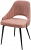 461MC03509 Обеденный стул M-City FANTINE-LS РОЗОВЫЙ #15, велюр / черный каркас