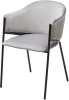 688M05712 Стул M-City ДИЛЛ, цвет H-09 Светло-серый, велюр / черный каркас