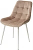 688M04190 Обеденный стул M-City ХОФМАН, цвет капучино #H65, велюр / белый каркас 4 шт./1 к