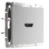 WL06-60-11 Розетка встраиваемая HDMI (серебряный) (a039268) Werkel механизмы серебряные WL06-60-11