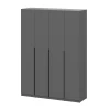 Н01171853 Шкаф распашной с наполнением Арника (13 полок + 2 ящика) ШК 5 (1600), Графит