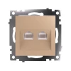 50009 Розетка Ethernet RJ-45 двойная (золото) Stekker Катрин 50009