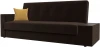 118505 Диван-книжка Лига-020 стол справа (Коричневый,Желтый/Микровельвет) Лига Диванов арт.118505