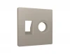 AP3725 Лицевая панель для Ethernet RJ-45/телефонной RJ-11 и ТВ-розетки (серо-бежевый матовый) Ambrella Volt QUANT AP3725