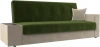 118497L Диван-книжка Лига-020 стол слева (Зеленый,Бежевый/Микровельвет) Лига Диванов арт.118497L