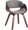 21830 Стул LANDO (mod.8036) (Дерево,Ткань/Орех,Серый) Tetchair арт.21830