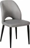 41012300Э_СвСерЧёрн Стул R-Home Ledger СвСер Эко Чёрн