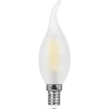 25961 Лампочка светодиодная филаментная E14 9W 220V свеча на ветру белая 4000K Feron 25961