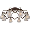 407-08-53ABW antique brass + walnut Потолочная люстра N-Light 407 407-08-53ABW antique brass + walnut