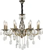 2107/8P Подвесная люстра Escada Okere 2107/8P 8x40Вт E14, металл/хрусталь, античная бронза/прозрачный (220V, подвески, на цепи, подсвечник, свеча)