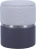 УТ000039383 Пуф Кэрри с ящиком серебро шенилл серо-черный Stool Group арт.УТ000039383
