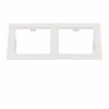 214526 Рамка для двух встраиваемых светильников Lightstar Domino, прямоугольник, белый