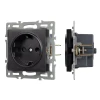 043731 Механизм электрической розетки SCT-MEU1-PL-BK (250V, 16A) (Arlight) 043731