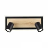 8025/19WL Настенный светильник со спотами Lumion Pine 8025/19WL черный/дерево, металл/МДФ LED GU10 2*10W + LED 19W 220V