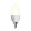 LED-C37 7W/3000K/E14/FR/DIM PLP01WH картон Лампочка светодиодная свеча белая E14 7W 3000K Uniel LED-C37 7W/3000K/E14/FR/DIM PLP01WH