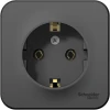 BLNRA010106 Розетка накладная с заземлением (антрацит) Systeme Electric Blanca BLNRA010106