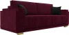 122257 Диван прямой Лига-044 (Бордовый,Черный/Микровельвет) Лига Диванов арт.122257