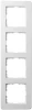 G1104W Рамка на 4 поста (белый глянцевый) Jasmart G-Flex G1104W