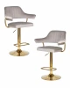 LM-5019-N_G-M_V-MJ9-75 Набор 2 шт стул барный DOBRIN CHARLY GOLD (серый велюр (MJ9-75))