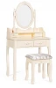 12612 Туалетный столик с зеркалом и табуретом Secret De Maison ARNO ( mod. HX18-263 ) butter white (слоновая кость) (дерево павловния, мдф)