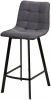 461MC05901 Полубарный стул CHILLI-QB SQUARE серый #27, велюр/ черный каркас (H=66cm) М-City (арт.461MC05901)