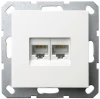 G6108W Розетка Ethernet RJ-45 двойная (белый глянцевый) Jasmart G-Classic G6108W