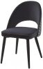 C1228FBLACK Обеденный стул M-City FLAVOUR BLACK, велюр