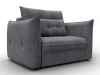 136992 Кресло Лига-100 НПБ (ДСП,Фанера,Велюр/Темно-серый) Лига Диванов 136992
