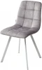UDC8025VBP203W Стул CHILLI SQUARE PK6015-03 (VBP203) античный cеребристо-серый, велюр/ белый каркас