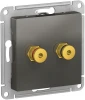 ATN000987 Акустическая розетка встраиваемая двойная (сталь) Systeme Electric AtlasDesign ATN000987