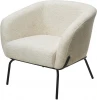 629M05439 Кресло HARPER Modica-040 бежево-белый, ткань / черный каркас, ®DISAUR
