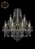 11.21.8+4.165.2d.Gd.Sp Подвесная люстра Art Classic 11.21 11.21.8+4.165.2d.Gd.Sp (220V, хрусталь, на цепи, подсвечник, свеча)