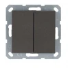 G3023Z Выключатель двухклавишный (мокко) Jasmart G-Classic G3023Z
