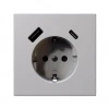FD5501USB-25PWM Розетка со шторками с USB Type A+С (белый матовый) Jasmart FD FD5501USB-25PWM