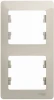 GSL000906 Рамка на 2 поста (молочный) Systeme Electric Glossa GSL000906