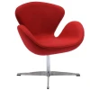 FR 0652 Кресло SWAN CHAIR синий, искусственная замша