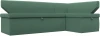 125897 Диван кухонный угловой Омура правый угол (Зеленый/Рогожка) Лига Диванов арт.125897