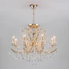 10096/8 золото Подвесная люстра Eurosvet Collana 10096/8 золото/прозрачный хрусталь Strotskis