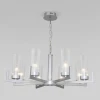 60133/8 серебро Подвесная люстра Eurosvet Arganie 60133/8 серебро (220V, на цепи)