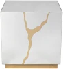 KFG198 Стол журнальный зеркальный с золотым декором 55*55*61см Garda Decor арт.KFG198