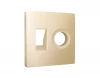 AP6125 Лицевая панель для Ethernet RJ-45/телефонной RJ-11 и ТВ-розетки (шампань) Ambrella Volt QUANT AP6125